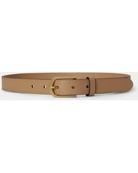 Ralph Lauren - Rounded-Buckle Leather Skinny Belt - Lyst