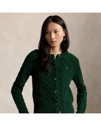 Polo Ralph Lauren - Cable-Knit Wool-Cashmere Cardigan - Lyst