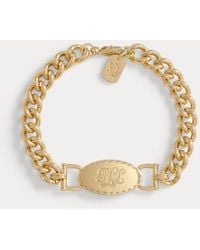 Ralph Lauren - Bracciale placcato oro con logo - Lyst