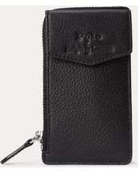 Polo Ralph Lauren - Pebbled Leather Zip Card Case - Lyst