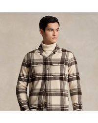 Polo Ralph Lauren - Giacca a camicia in lana motivo scozzese - Lyst