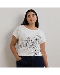 Ralph Lauren - Ralph Lauren Cotton-Blend Jersey Graphic Tee - Lyst