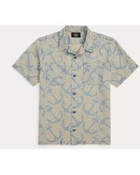 RRL - Camicia sahariana con ancore indaco - Lyst