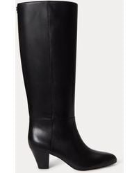 Ralph Lauren - Emersyn Calfskin Tall Boot Heel - Lyst