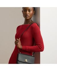 Ralph Lauren - Sophee Medium Leren Tas Met Textuur - Lyst