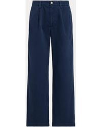 Polo Ralph Lauren - Pleated Cotton-Blend Relaxed Trouser - Lyst