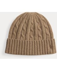 Polo Ralph Lauren - Ralph Lauren Cable-Knit Cashmere Beanie - Lyst