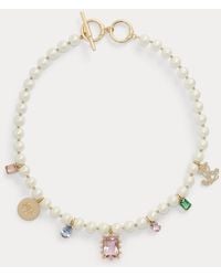Ralph Lauren - Collar Con Abalorio Con Gemas Y Perlas - Lyst