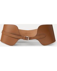 Ralph Lauren - Ralph Lauren Box Calfskin Wide Corset Belt - Lyst