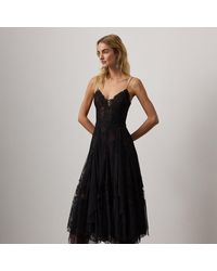 Ralph Lauren - Quinn Embroidered Tulle Cocktail Dress - Lyst