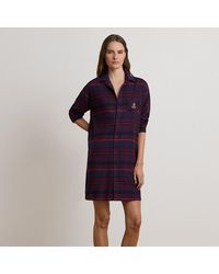 Ralph Lauren - Plaid Brushed Twill Sleep Shirt - Lyst