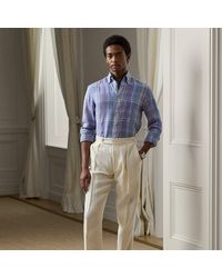 Ralph Lauren - Ralph Lauren Glenn Hand-Tailored Basket-Weave Trouser - Lyst
