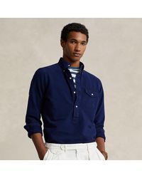 Polo Ralph Lauren - Classic Fit Indigo Oxford Popover Shirt - Lyst