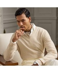 Ralph Lauren - Kaschmirpullover Mit V-Ausschnitt - Lyst