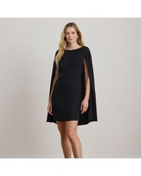 Ralph Lauren - Cape Georgette Cocktail Dress - Lyst