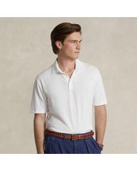 Polo Ralph Lauren - Classic-Fit Piqué-Poloshirt mit Leinen - Lyst