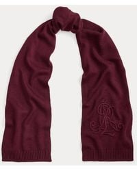 Ralph Lauren - Schal Mit Gesticktem Logo - Lyst