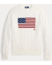 Polo Ralph Lauren - Pull Torsadé À Drapeau - Lyst