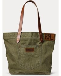RRL - Cabas En Sergé Bordé De Cuir - Lyst
