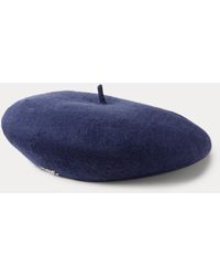 Ralph Lauren - Gevilte Wollen Baret Met Tekstlogo - Lyst