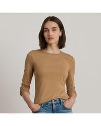 Ralph Lauren - Ralph Lauren Stretch Cotton Long-Sleeve Tee - Lyst