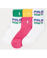 Polo Ralph Lauren - 6er-Pack Piqué-Söckchen mit Logo - Lyst