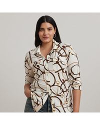 Ralph Lauren - Taglie Plus - Camicia in jersey con stampa Slim-Fit - Lyst
