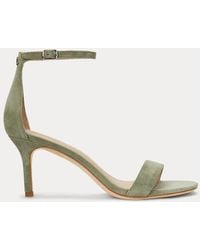 Ralph Lauren - Sandales Allie À Talon Mi-Haut En Daim - Lyst