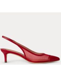 Ralph Lauren - Lolah Ii Mesh & Nappa Slingback Pump - Lyst