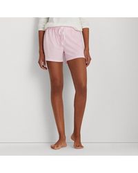 Ralph Lauren - Ralph Lauren Striped Cotton-Blend Sleep Short - Lyst
