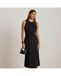 Ralph Lauren - Twist-Front Sleeveless Jersey Dress - Lyst