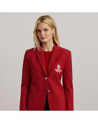 Ralph Lauren - Petite - Blazer in jacquard con ricamo - Lyst
