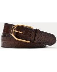 Ralph Lauren - Ralph Lauren Welington Stirrup-Buckle Alligator Belt - Lyst