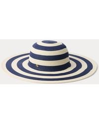 Ralph Lauren - Striped Straw Sun Hat - Lyst
