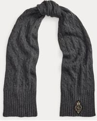Ralph Lauren - Schal Mit Zopfmuster Und Wappenaufnäher - Lyst
