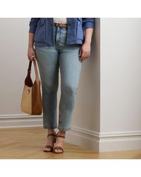 Ralph Lauren - Ralph Lauren High-Rise Straight Ankle Jean - Lyst