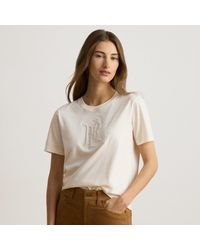 Ralph Lauren - Embroidered-Logo Cotton Jersey T-Shirt - Lyst