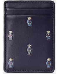Polo Ralph Lauren Magnetisches Kartenetui mit Polo Bear - Blau