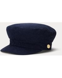 Ralph Lauren - Berretto in velluto a coste con bottoni - Lyst