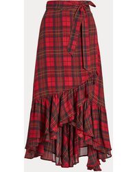 Ralph Lauren Donna Abbigliamento Gonne Gonne scozzesi Maxigonna scozzese in lino 