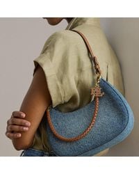 Ralph Lauren - Denim Medium Marcy Zip Shoulder Bag - Lyst