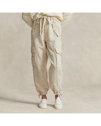 Polo Ralph Lauren - Pantaloni cargo in tela di lino e cotone - Lyst