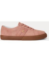 Ralph Lauren - Janson Ii Suede & Nappa Leather Trainer - Lyst