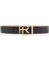 Ralph Lauren - Rl Box Leather Wide Belt - Lyst