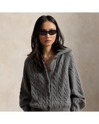 Polo Ralph Lauren - Cable Wool-Cashmere Collared Cardigan - Lyst