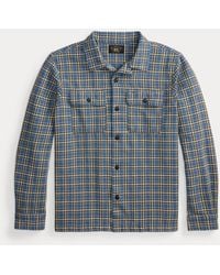 RRL - Plaid Twill Camp Shirt - Lyst