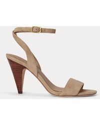 Ralph Lauren - Gracy Sheep-Suede Sandal - Lyst