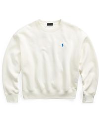 ralph lauren cropped fleece sweatshirt