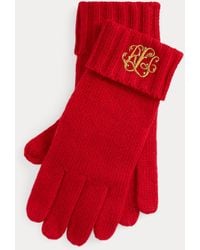 Ralph Lauren - Guanti ricamati con logo - Lyst