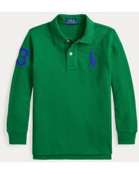 Polo Ralph Lauren - Ralph Lauren Boy's Big Pony Mesh Long-Sleeve Polo Shirt - Lyst